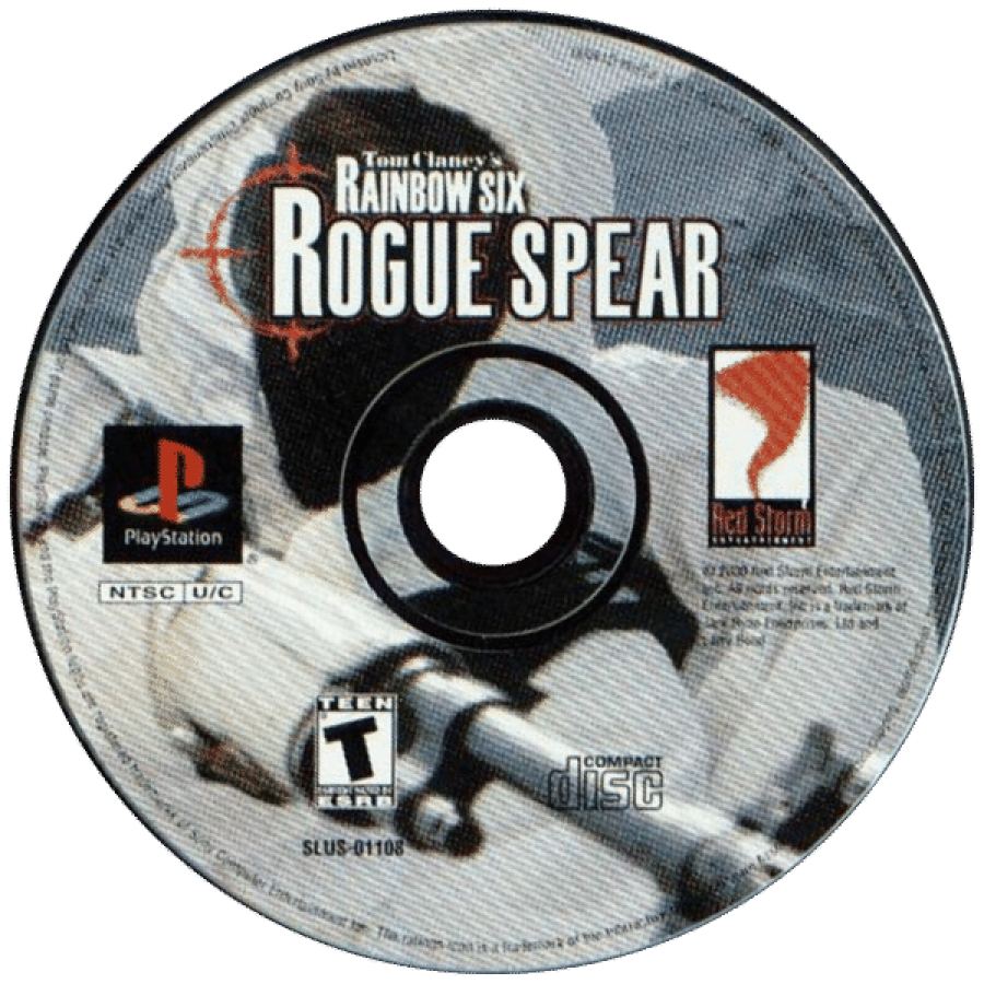 Tom Clancy's Rainbow Six: Rogue Spear disc for PlayStation 1 (PS1) tactical shooter video game