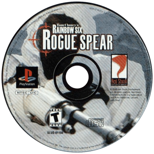 Tom Clancy's Rainbow Six: Rogue Spear disc for PlayStation 1 (PS1) tactical shooter video game