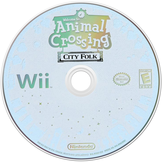 Animal Crossing: City Folk disc cover art for Nintendo Wii (Wii) video game