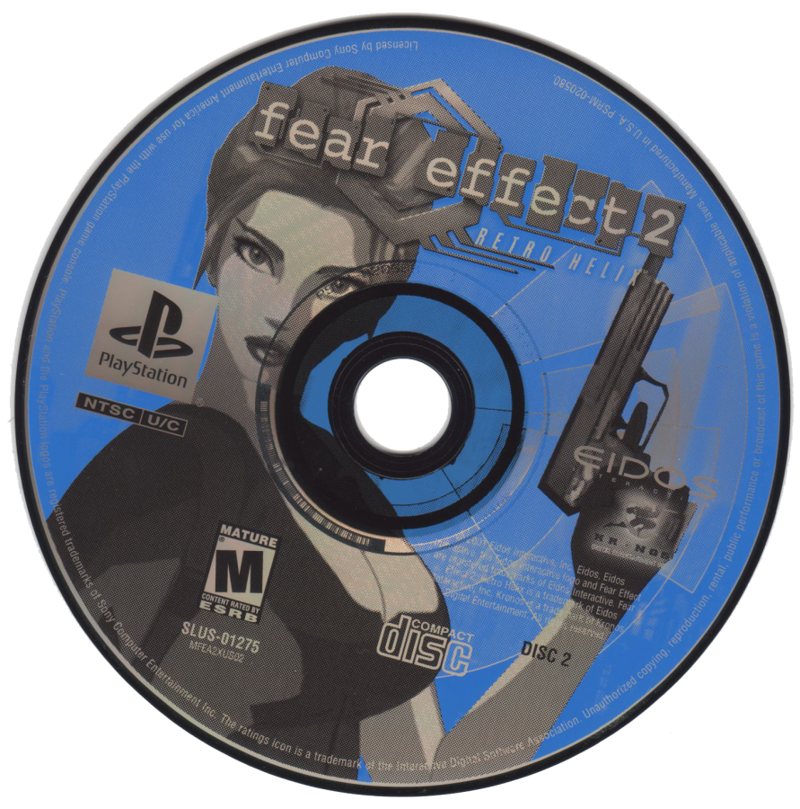 Fear Effect 2: Retro Helix Disc 2 for PlayStation 1 (PS1) retro video game