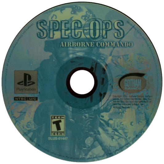 Spec Ops: Airborne Commando disc for PlayStation 1 (PS1) third-person shooter video game