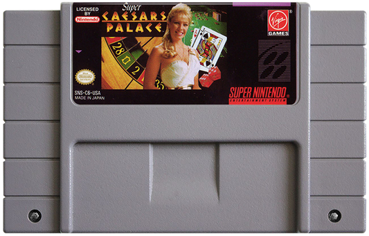 Super Caesars Palace cartridge for Super Nintendo Entertainment System (SNES) video game