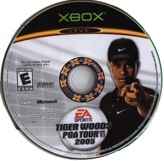 Tiger Woods PGA Tour 2005 disc for Xbox (XBOX) video game