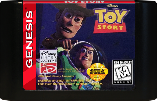 Disney Pixar Toy Story cartridge for Sega Genesis (GEN) video game