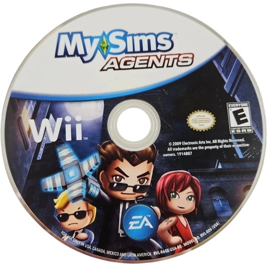 MySims: Agents – Nintendo Wii (Wii) adventure puzzle mystery simulation video game disc