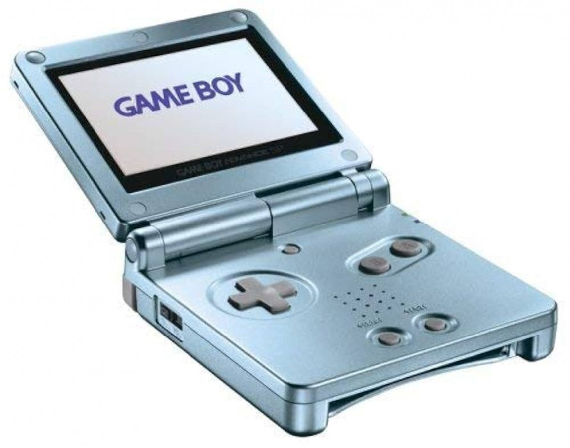 Game Boy Advance SP AGS 101 Pearl Blue handheld console scratch and scuff GBA