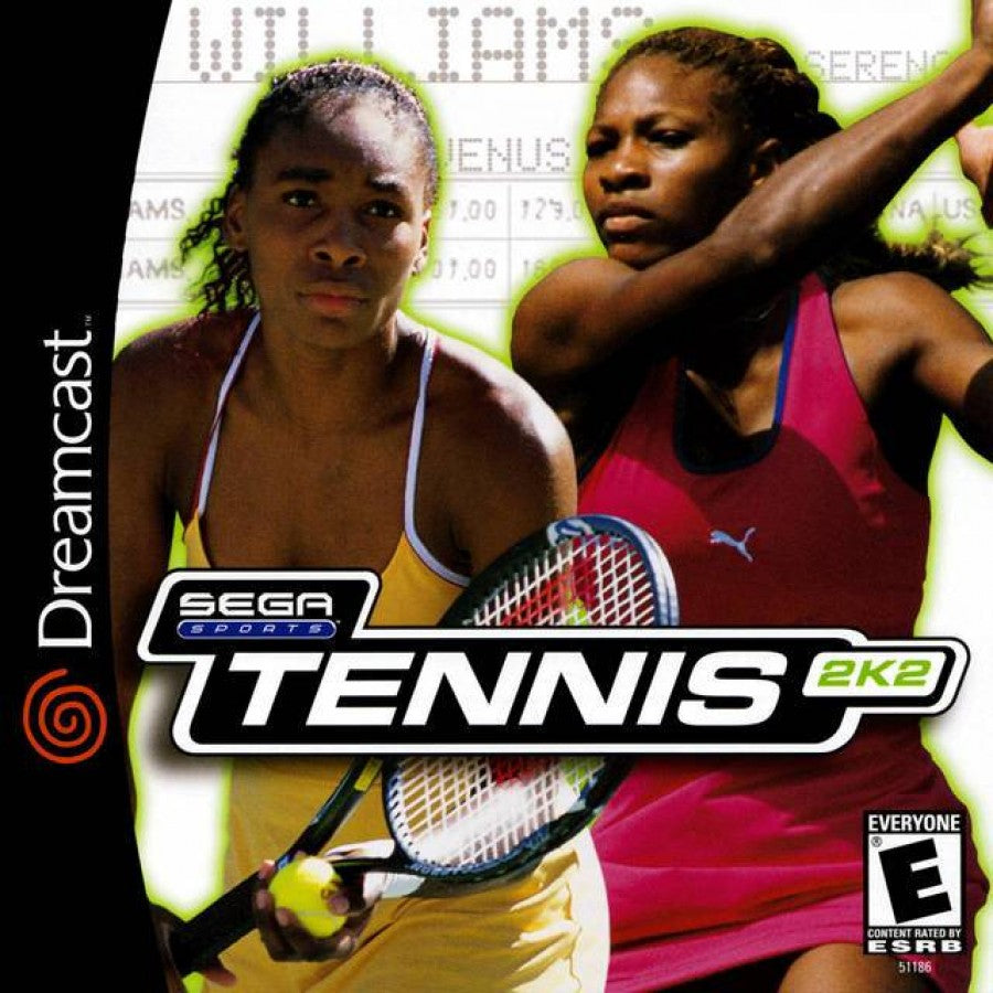Tennis 2K2 cover art for Sega Dreamcast (DC) video game