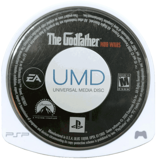 The Godfather: Mob Wars disc for PlayStation Portable (PSP) action-adventure video game