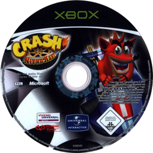 Crash Nitro Kart disc art for Xbox (XBOX) video game