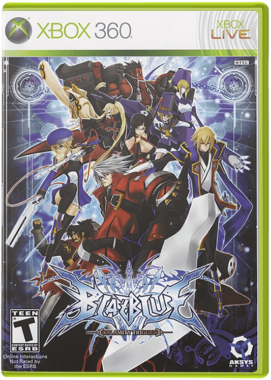 BlazBlue: Calamity Trigger cover art for Xbox 360 (X360) fighting video game