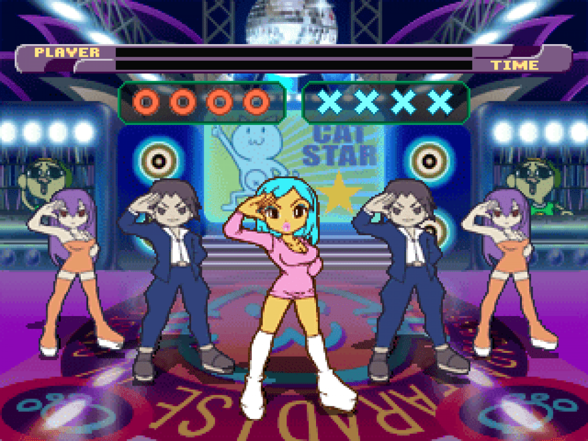 Superstar Dance Club gameplay for PlayStation 1 (PS1) music rhythm video game