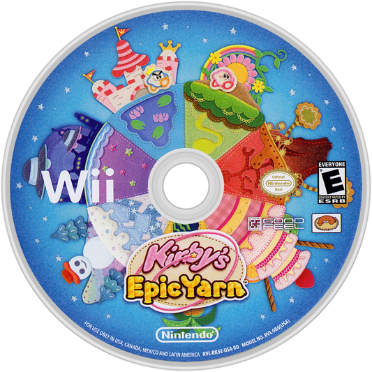 Kirby’s Epic Yarn – Nintendo Wii (Wii) platformer adventure video game disc