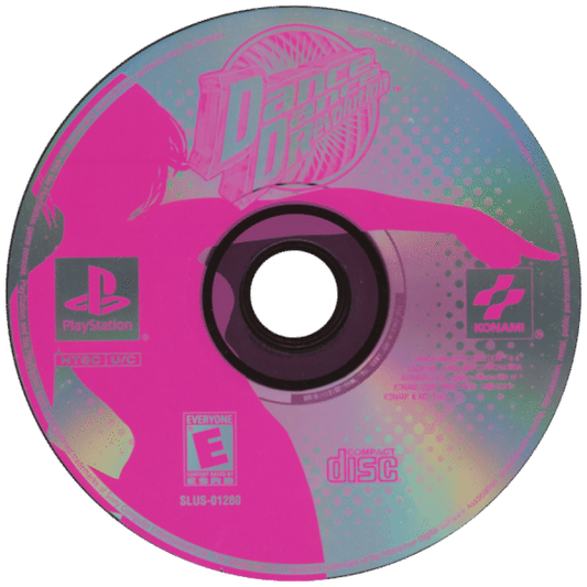 Dance Dance Revolution disc for PlayStation 1 (PS1) retro dance video game