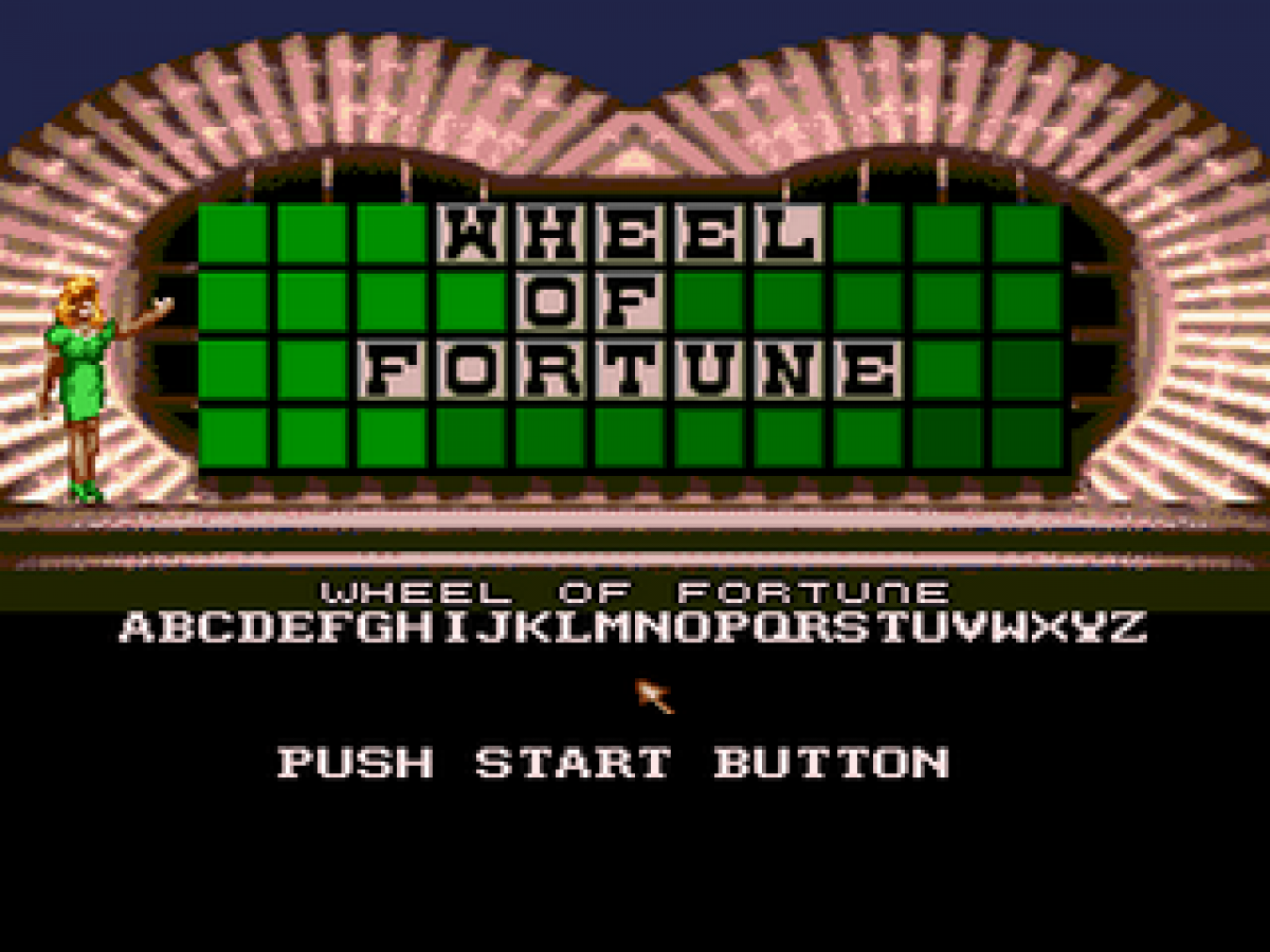 Wheel of Fortune title screen for Sega Genesis (GEN) video game