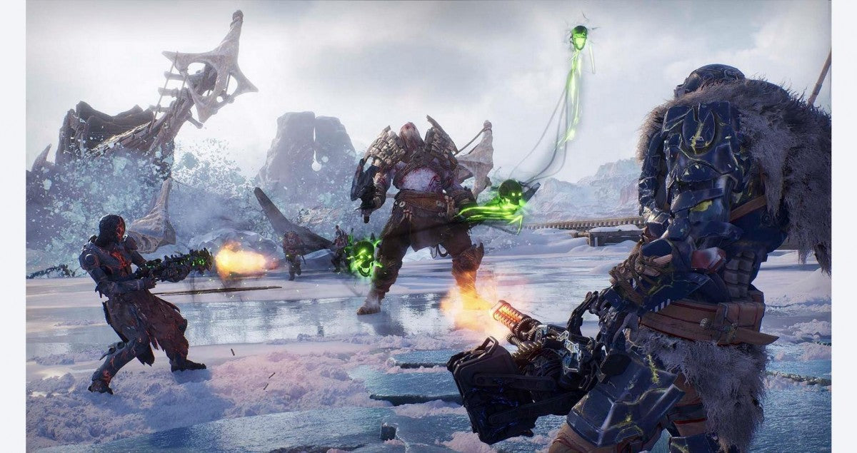 Outriders: Worldslayer gameplay for Xbox Series X (XSX) cooperative action shooter RPG video game