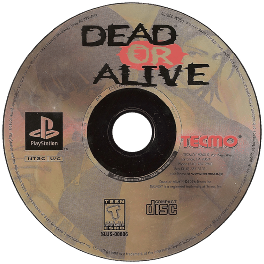 Dead or Alive disc for PlayStation 1 (PS1) retro fighting video game