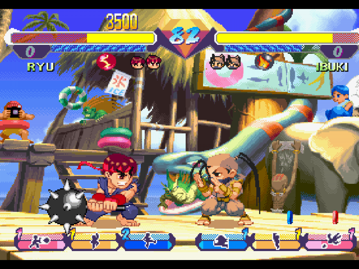 Pocket Fighter gameplay for PlayStation 1 (PS1) fighting video game