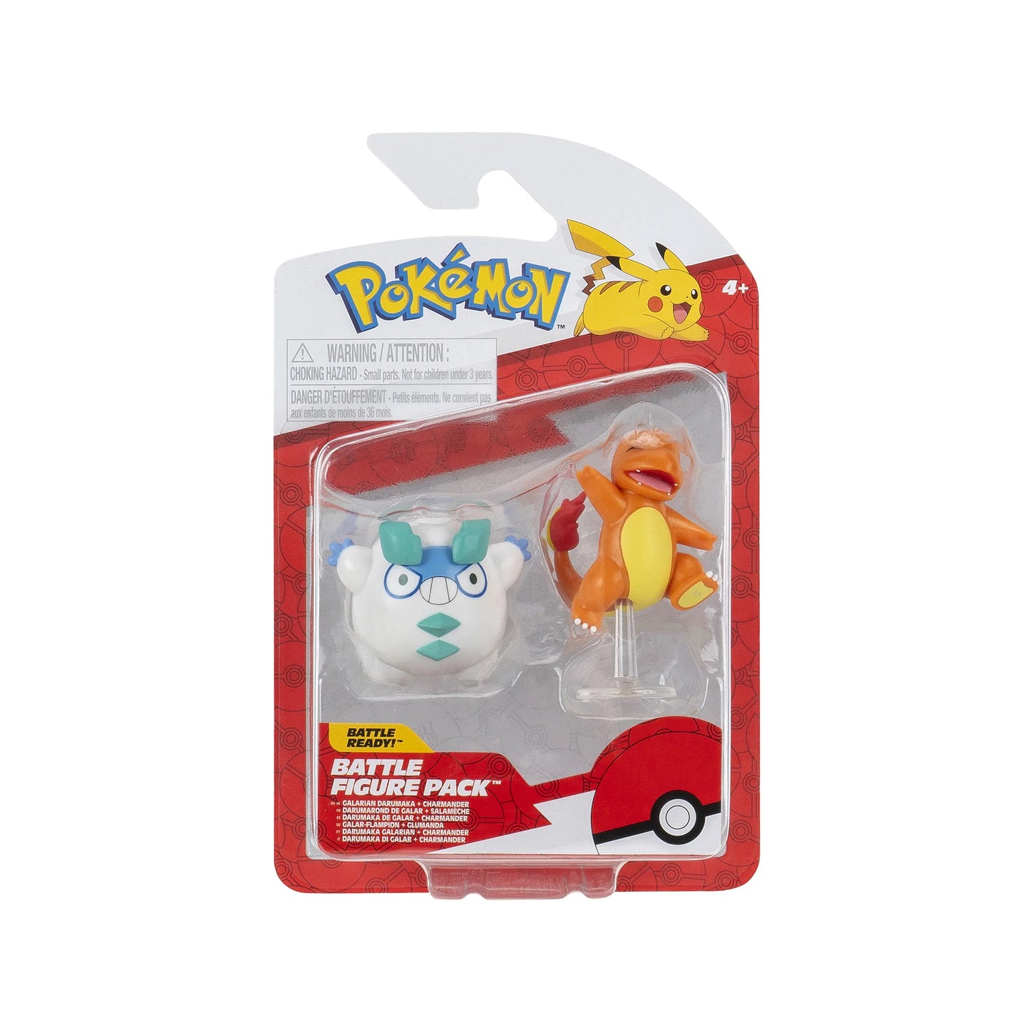 Pokemon Double Battle Figures Galarian Ponyta and Charmander collectible Pokémon two pack featuring Galarian Ponyta psychic type and Charmander fire type detailed mini figures display toys for fans and collectors