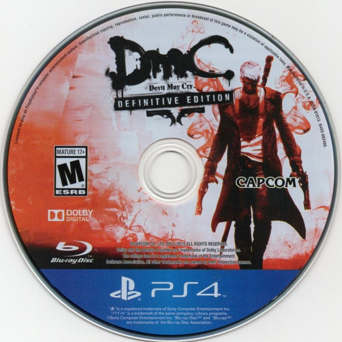 DMC: Devil May Cry [Definitive Edition] – PlayStation 4 (PS4) video game disc, action hack-and-slash by Ninja Theory