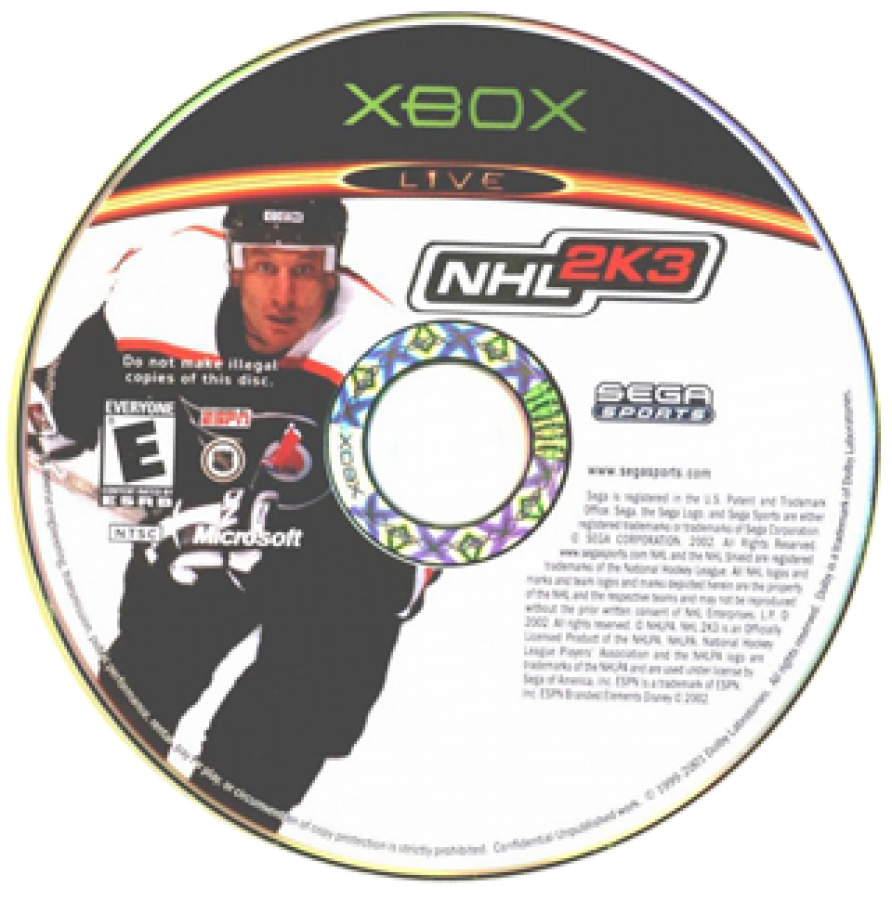NHL 2K3 for Xbox with official NHL teams and hockey simulation visuals disc