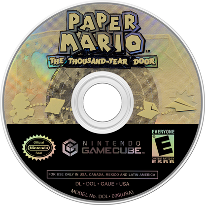 Paper Mario: The Thousand-Year Door – GameCube (GC) Gameplay Art for this GameCube Disk