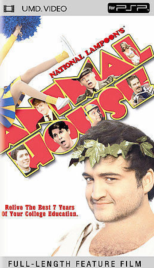 National Lampoons Animal House PSP movie comedy film digital video adaptation college fraternity chaos classic comedy movie handheld video playback PSP video entertainment software title front cover  