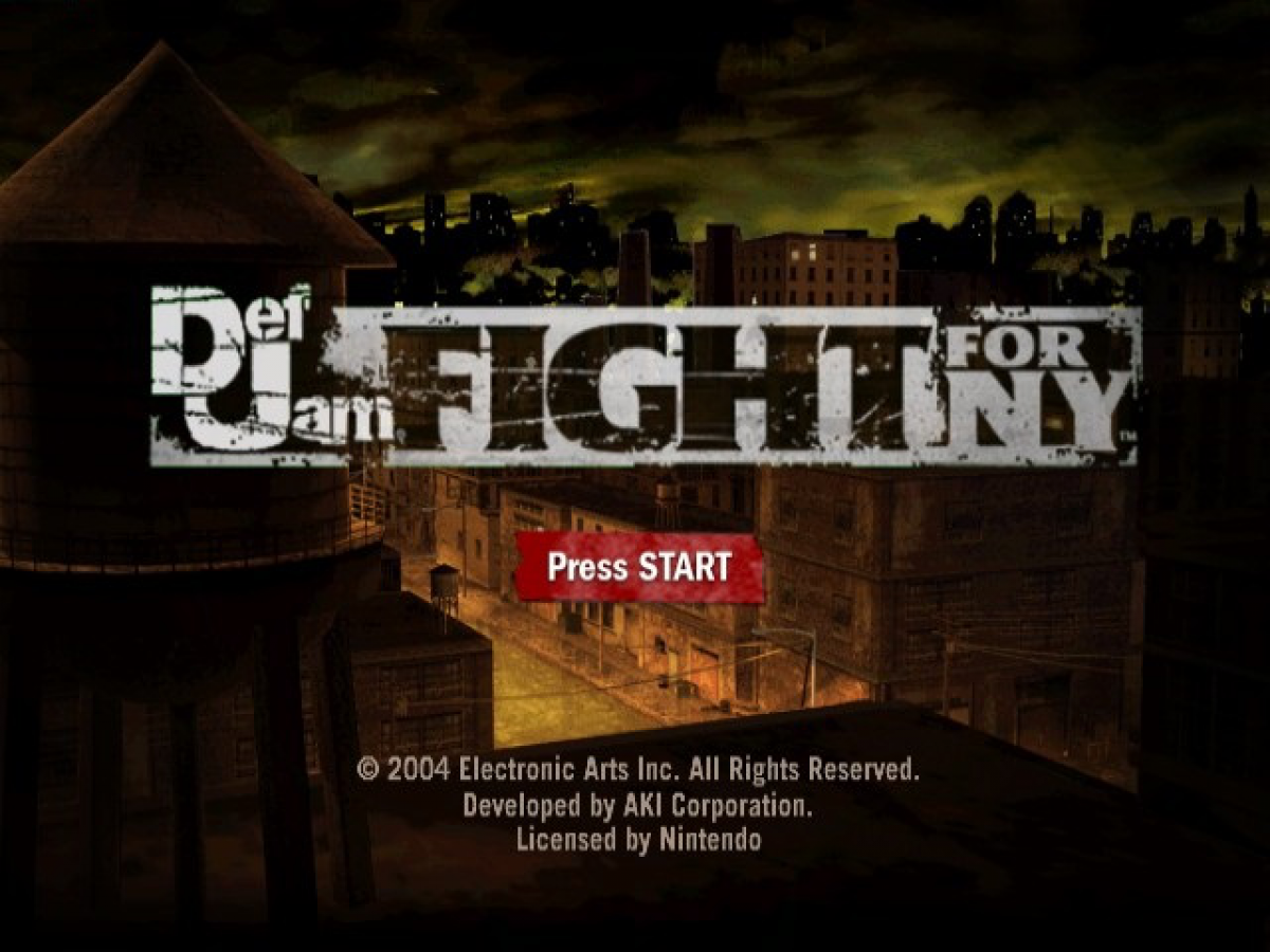 Def Jam Fight for NY Nintendo GameCube GC for fighting action video game fans featuring hip hop inspired street fighting intense hand to hand combat wrestling and martial arts styles story driven career mode character customization famous music artists multiplayer battles and urban fighting gameplay collectible gaming appeal gameplay