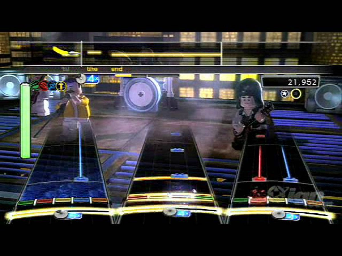 LEGO Rock Band Xbox 360 for rhythm music video game fans featuring LEGO themed rock performances classic songs guitar drum bass and vocal gameplay customizable LEGO characters multiplayer modes colorful stages and family friendly musical action collectible gaming appeal gameplay