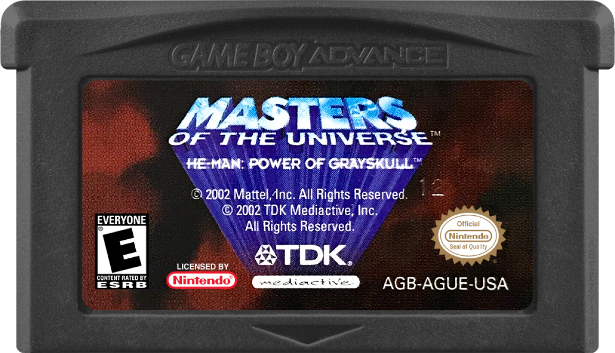 Masters of the Universe game cartridge for Game Boy Advance (GBA) video game