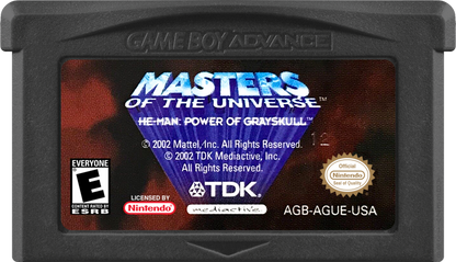 Masters of the Universe game cartridge for Game Boy Advance (GBA) video game
