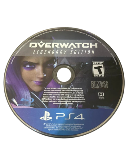 Overwatch [Legendary Edition] disc cover art for PlayStation 4 video game. 
