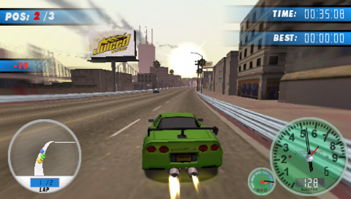 Juiced: Eliminator gameplay for PlayStation Portable (PSP) racing game
