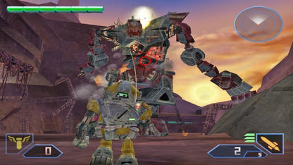 Metal Arms Glitch in the System PS2 Sony PlayStation 2 third person shooter sci fi robot combat action platforming weapons upgrade system humor filled story multiplayer modes Swingin Ape Studios retro gaming PlayStation 2 software video game title gameplay
