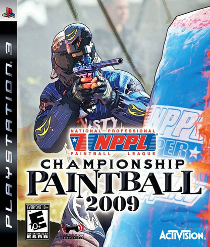 NPPL Championship Paintball 2009 PlayStation 3 PS3 for retro video game enthusiasts featuring first person paintball gameplay competitive tournament matches team based strategy customizable equipment fast paced arena action realistic paintball mechanics and collectible gaming appeal cover art  