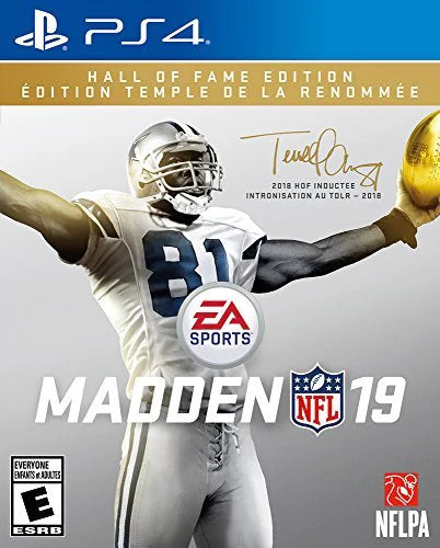 Madden NFL 19 [Hall of Fame Edition] – PlayStation 4 (PS4) video game cover art, American football sports game