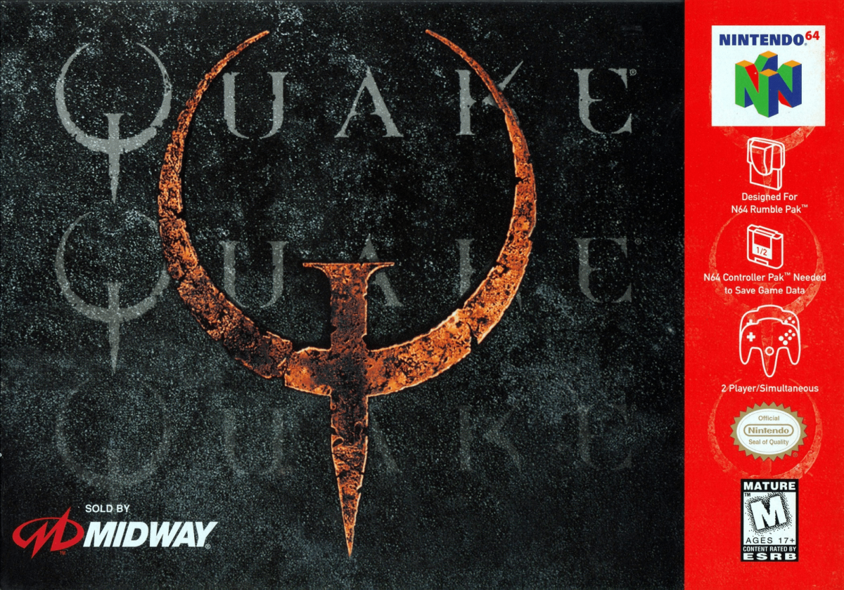 Quake cover art for Nintendo 64 (N64) video game