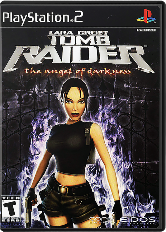 Tomb Raider: The Angel of Darkness – PlayStation 2 (PS2) video game cover image, action-adventure.