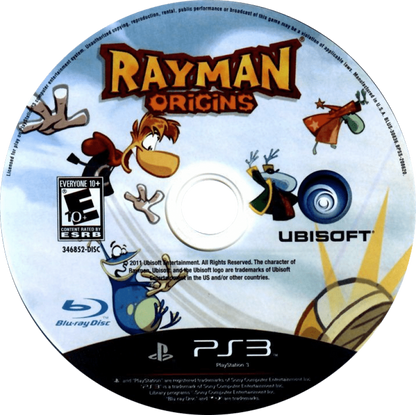Rayman Origins disc for PlayStation 3 (PS3) video game