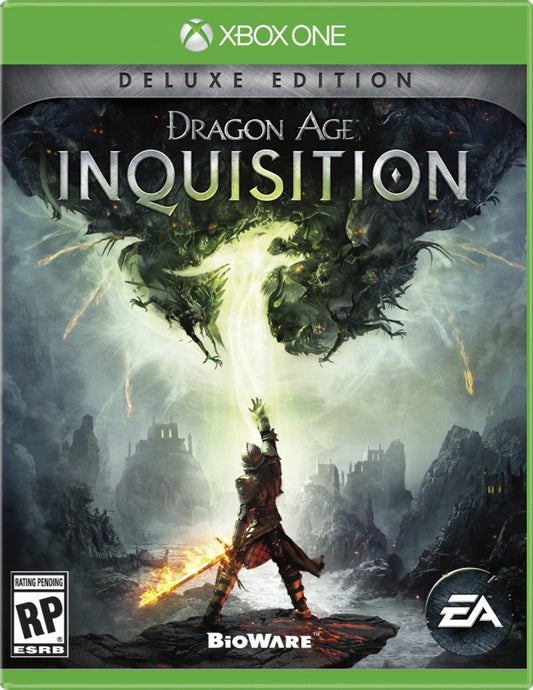 Dragon Age Inquisition Deluxe Edition Xbox One fantasy action RPG with party based combat, dragon battles, open world exploration, and bonus digital content included, tested working, fast shipping cover art