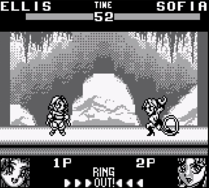 Battle Arena Toshinden Game Boy early portable fighting game adaptation of the 3D weapons-based series gameplay screenshot