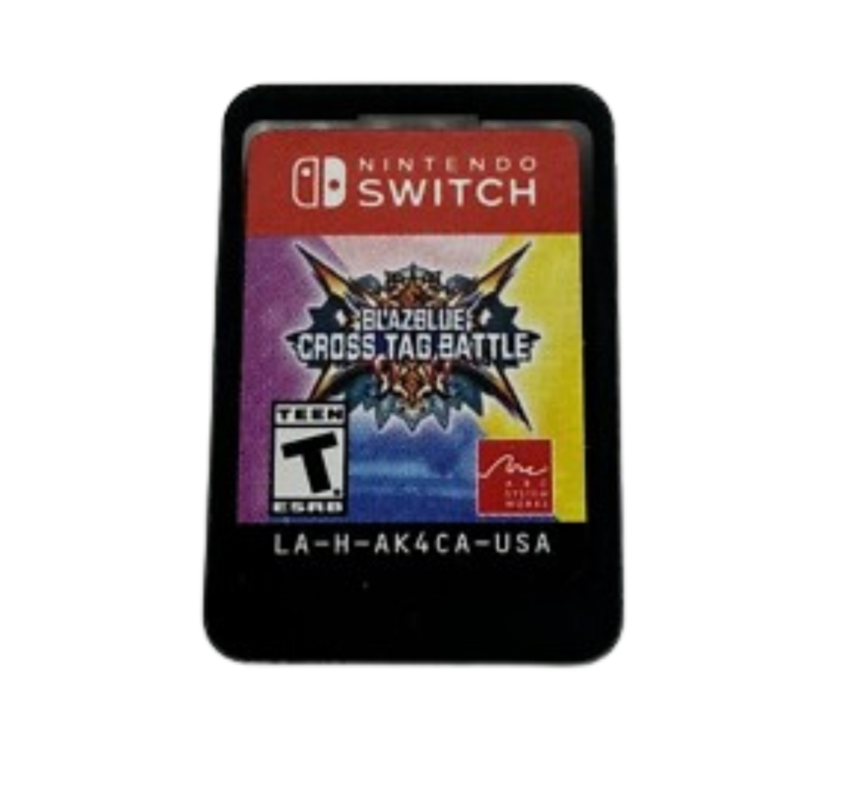 Blazblue Cross Tag Battle game card cover art for Nintendo Switch (NS) fighting video game. 