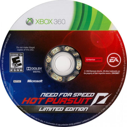 Need For Speed: Hot Pursuit [Limited Edition] disc for Xbox 360 (X360) video game