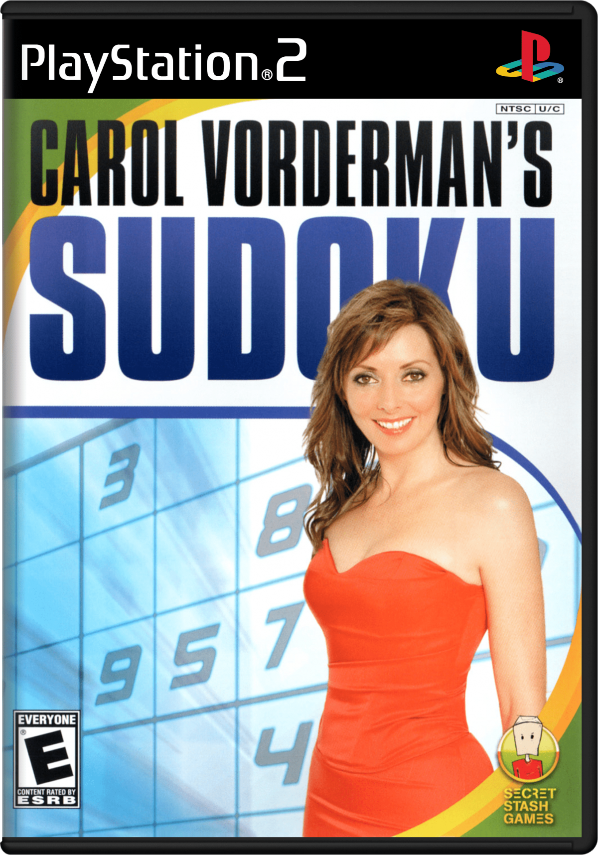 Carol Vorderman’s Sudoku for PlayStation 2 with number puzzle and brain-training theme cover art
