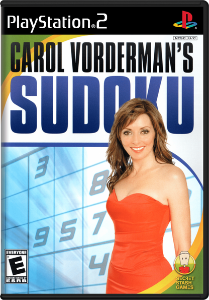 Carol Vorderman’s Sudoku for PlayStation 2 with number puzzle and brain-training theme cover art