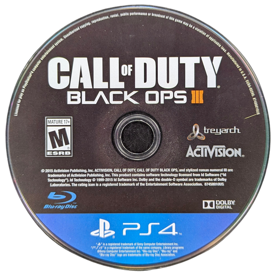 Call of Duty: Black Ops III [Gold Edition] for PlayStation 4 (PS4) at Gamers INC, featuring the complete futuristic warfare experience with the full base game, the "Awakening" DLC pack including four multiplayer maps and the Der Eisendrache Zombies chapter, and the fan-favorite Nuk3town bonus map disc
