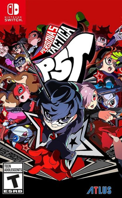 Persona 5 Tactica Nintendo Switch inspired design featuring tactical strategy role playing adventure aesthetic Phantom Thieves squad combat grid based battles stylish anime visuals character driven storytelling turn based gameplay and vibrant fantasy revolution presentation front cover