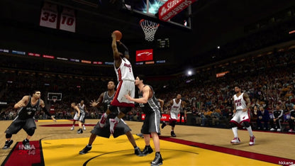 NBA 2K14 Xbox 360 basketball simulation sports video game featuring LeBron James improved dribbling mechanics next-gen graphics and MyCAREER mode gameplay screenshot