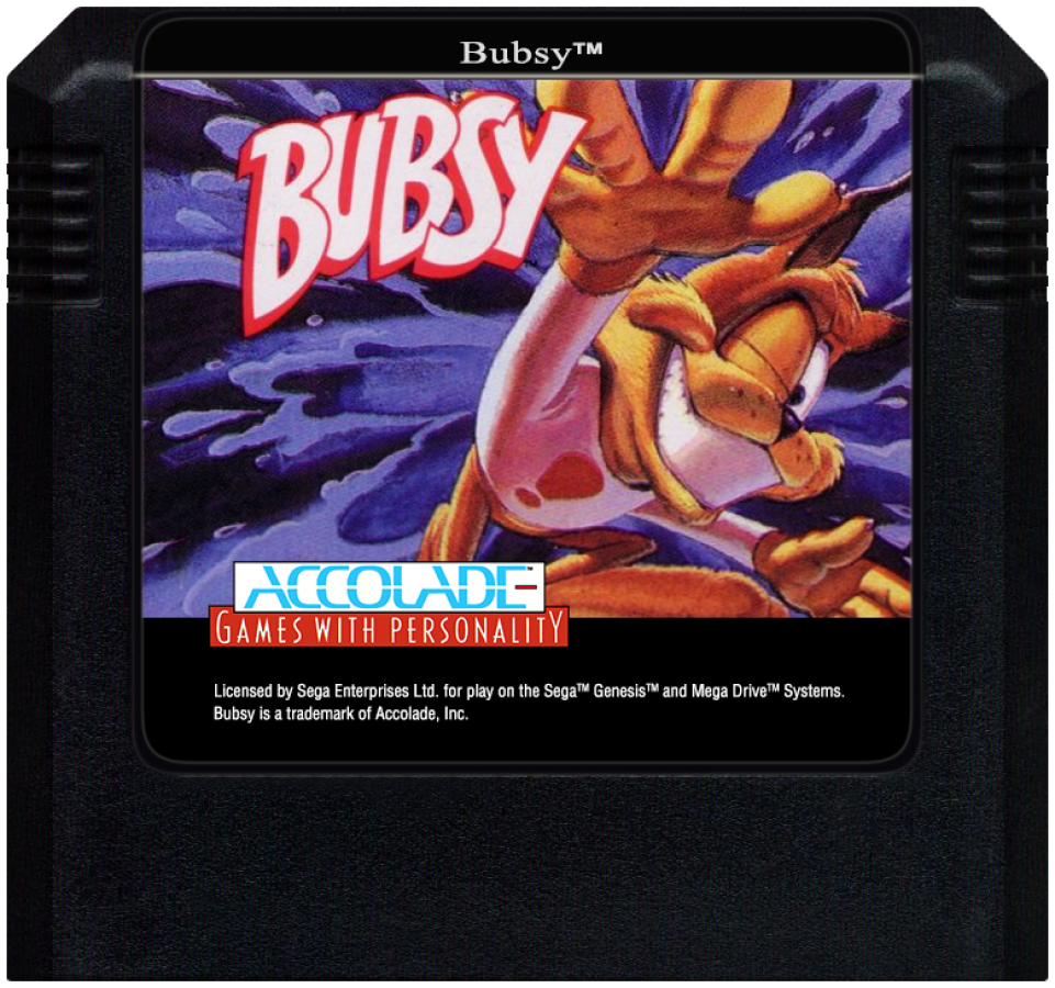 Bubsy cartridge for Sega Genesis (GEN) video game