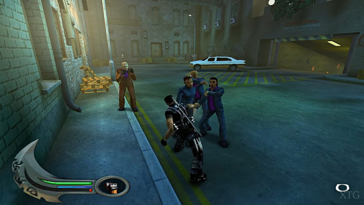 Blade II for PlayStation 2 with vampire-themed action combat focus gameplay