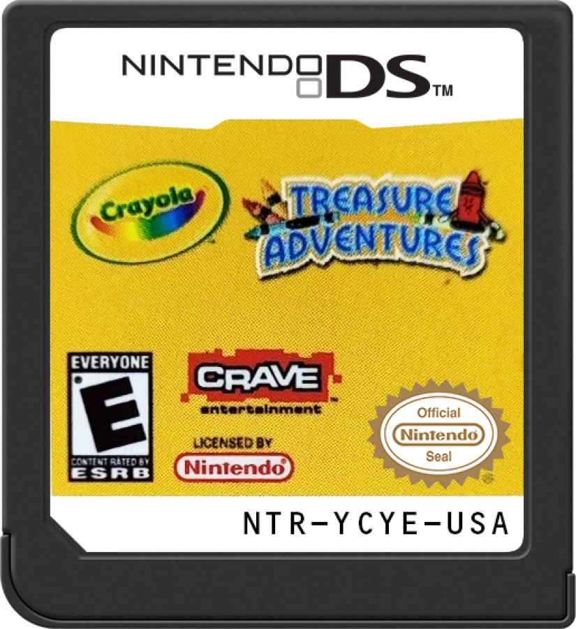 Crayola Treasure Adventures Nintendo DS for family adventure video game fans featuring creative exploration colorful environments treasure hunting mini games motion controls kid friendly gameplay puzzle solving imaginative challenges and collectible gaming appeal game cartridge